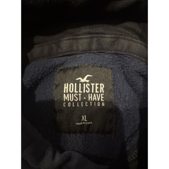 Hollister Pullover Hoodie Sweathshirt XL Navy Blue Embroidered Surfer (SEE PICS) - Picture 5 of 5